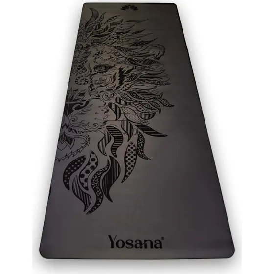 Yosana Studioline Yogamatte Black Lion 183x68cm