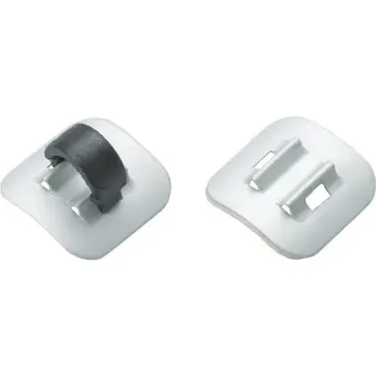 Jagwire Stick-On Cable Guide Alloy Silber 4er
