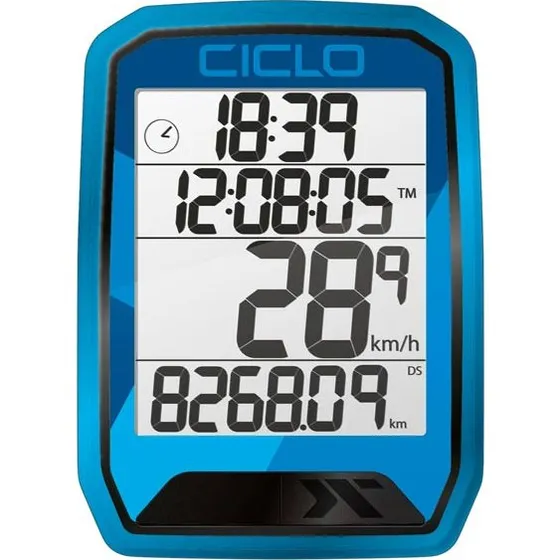 Ciclosport Protos 213 Funk-Fahrradcomputer, blau