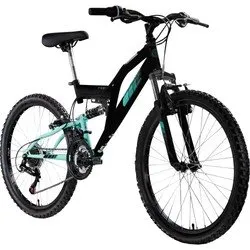 Galano FS240 24 Zoll Mountainbike 21 Gänge schwarz/grün