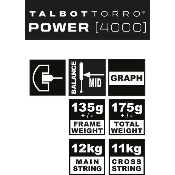 Talbot Torro Power 4000 Squashschläger schwarz/orange