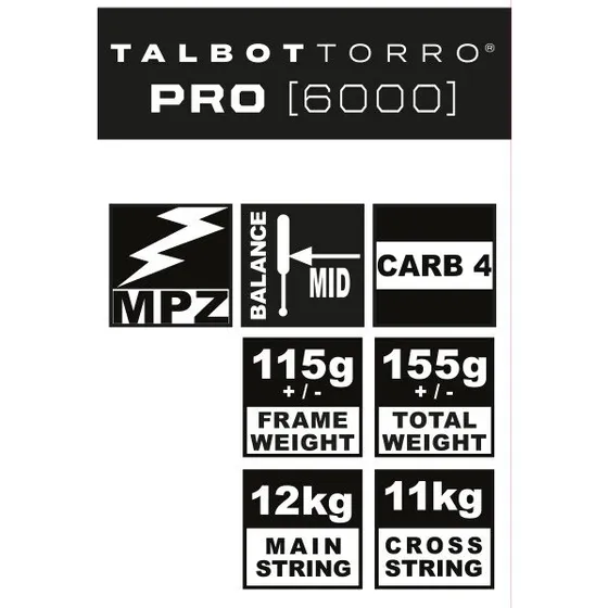 TALBOT torro Pro 6000 Squashschlger schwarz/grn