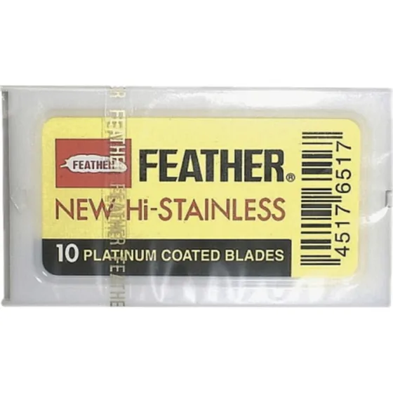 Feather Hi Stainless Rasierklingen 10er-Set, gelb, 81-s