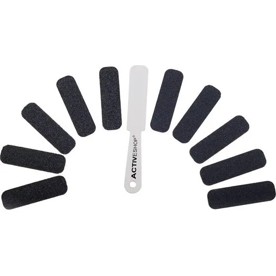 Ellashaar Metall-Hornhautfeile mit Ersatz-Sandpapier (80/120)