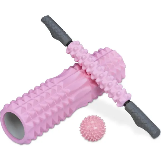 Rosa Faszienrolle 3er Set – Entspannung nach Training & Büro