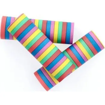 Serpentinen bunt 4m, 3 Rollen - FSC-Papier