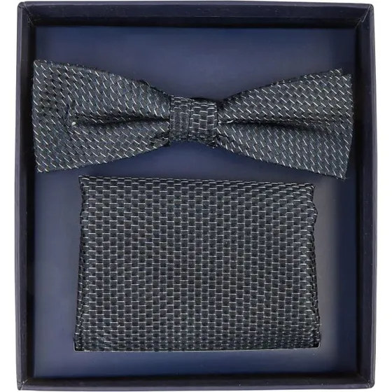 Braun Geschenkbox Navy mit Fliege & Einstecktuch