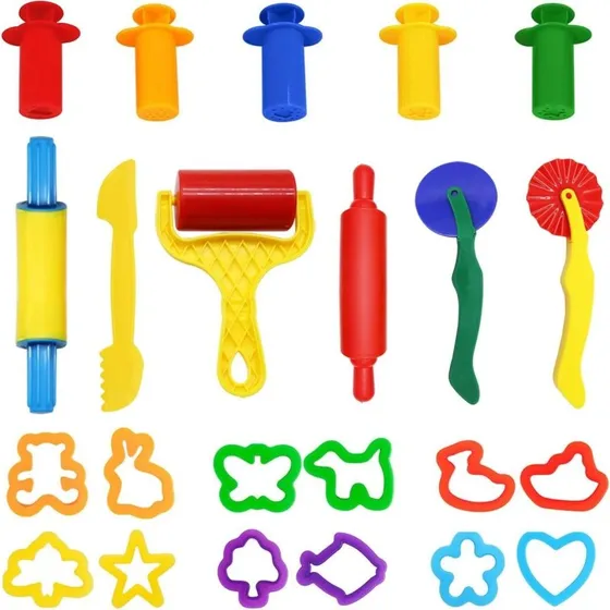 Wonderforu Knetwerkzeug-Set 23 Stück, Kinderknete-Zubehör