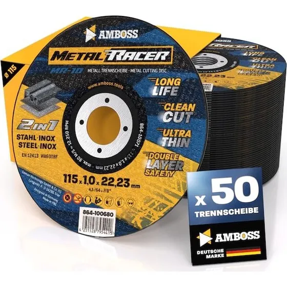 Metal Racer 50x Metall-Trennscheibe Ø 115 x 0 x 22,23 mm
