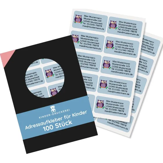 Adressaufkleber personalisiert 50x25 mm, 100 Stück