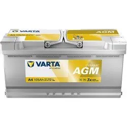 Varta A4 Silver Dynamic AGM 12V 105Ah 950A Start-Stop-Batterie