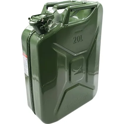 Kraftstoffkanister 20L Metall olivgrün RAL 6003 UN-zertifiziert