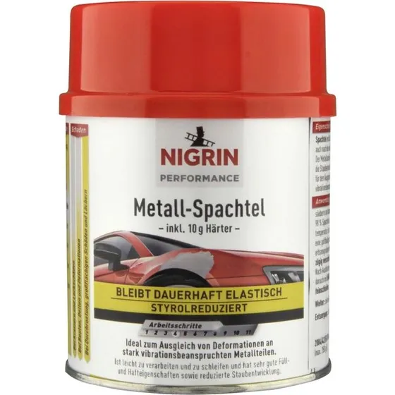 NIGRIN Performance Metall-Spachtel 500g silbergrau
