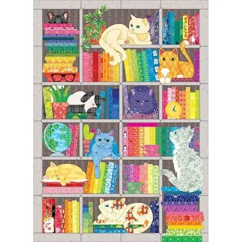 Cobble Hill Puzzle Gestickte Decke: Regenbogenkatzen 1000 Teile