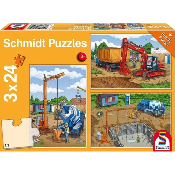 Schmidt Spiele Auf der Baustelle Kinderpuzzle 72 Teile