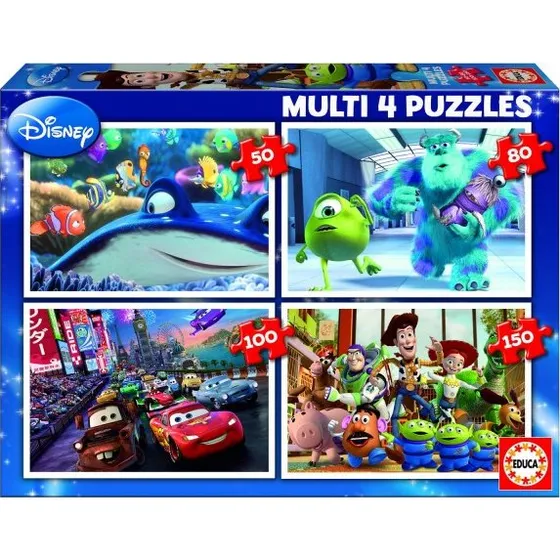 Educa Disney Pixar Puzzle Multi 4 (50-80-100-150 Teile)
