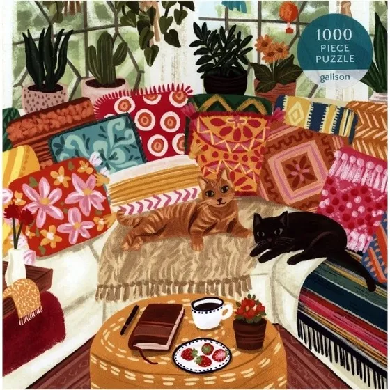 Galison Serenity Meow 1000-Piece Puzzle in Quadratbox
