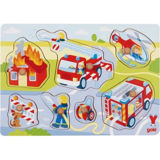 goki Steckpuzzle Feuerwehreinsatz