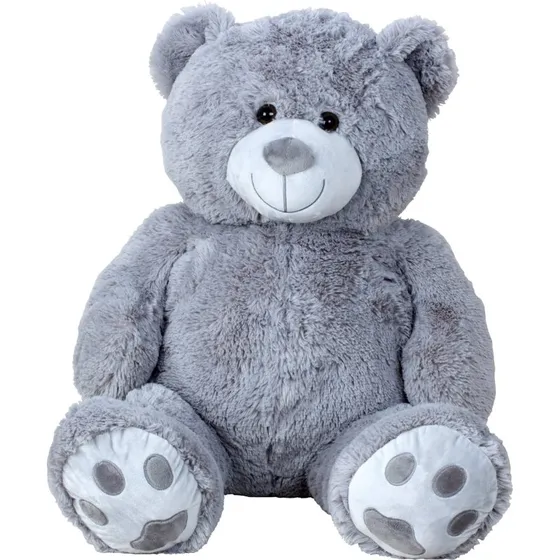 TeddyBär XXL 100 cm weiß/grau kuschelig weich