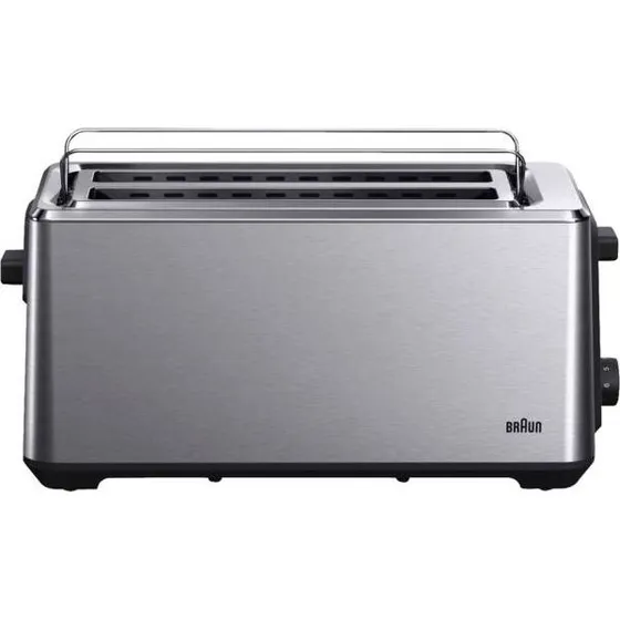 BRAUN HT 5220 BK Toaster 1470 W, Schwarz/Edelstahl