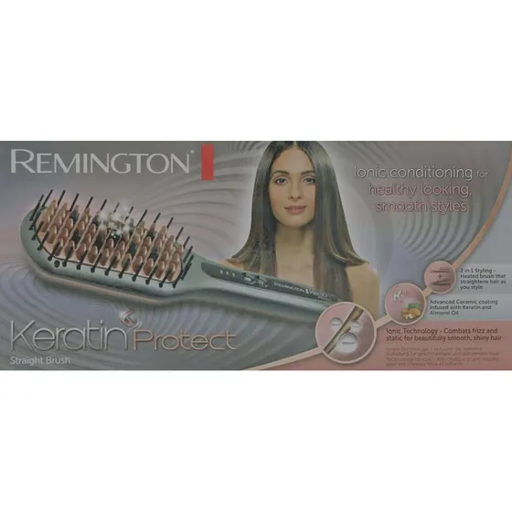 Remington Glättungsbürste CB7480 Keratin Protect (Silber/Pink)