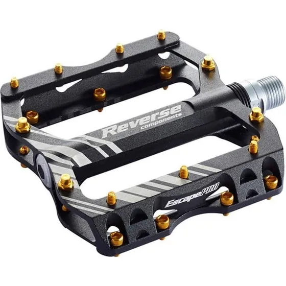 Reverse Escape Pro Flat Pedal schwarz/gold