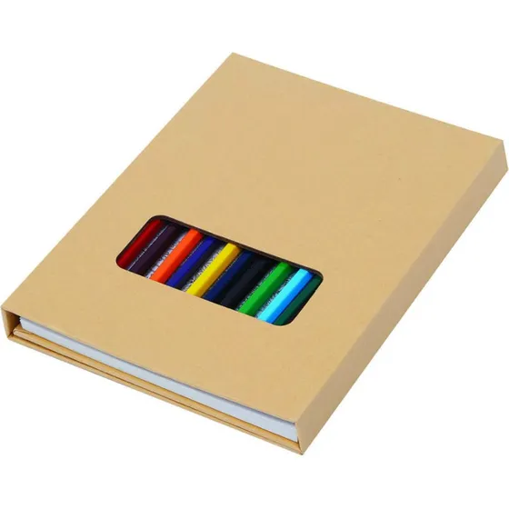 COLOURFUL BOOK Malset mit 12 Buntstiften