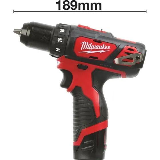 Milwaukee M12BDD-202C 12V Kompakt-Bohrschrauber