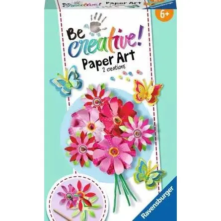 Ravensburger BeCreative! Paper Art Blumen & Schmetterlinge Bastelset ab 6 Jahren