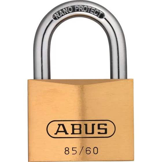 ABUS Vorhngeschloss 85/60, Messing massiv, 2 Schlssel
