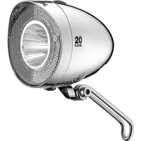 XLC CL-F20 Batterie-Scheinwerfer LED Retro, chrom, 20 Lux