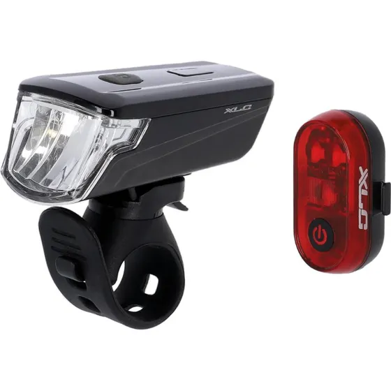 XLC ALTAIR+ 30-Lux Akku-Lichtset Schwarz