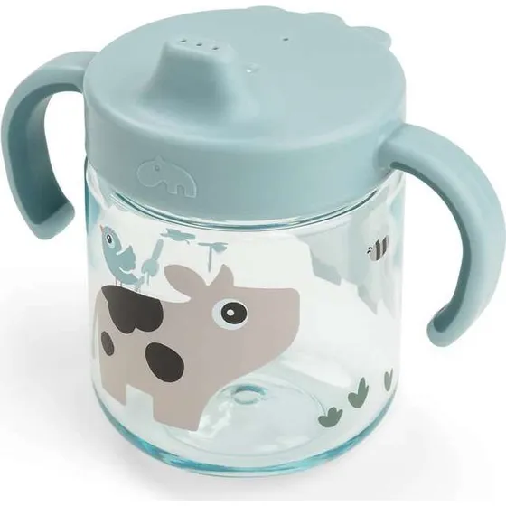 Done by Deer Trinkbecher 2 Henkel Tiny Farm Blue