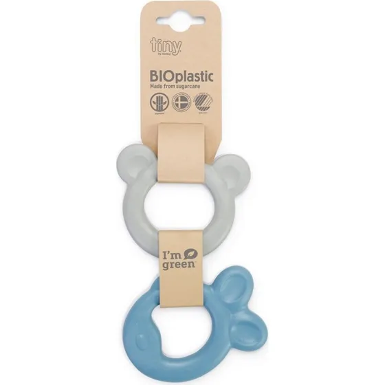 Dantoy Tiny BIO harte Beißenringe blau/grau