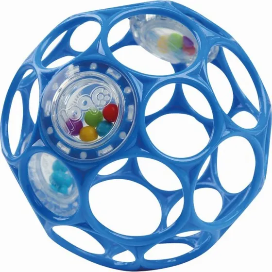 Oball Motorikball mit Rassel, 10 cm, Blau