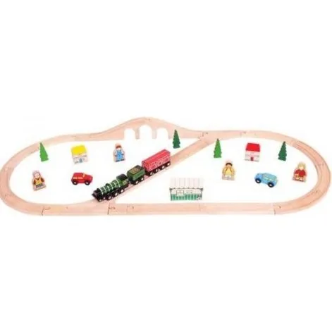 Bigjigs Rail Flying Scotsman Holz-Eisenbahn-Set (40 Teile)