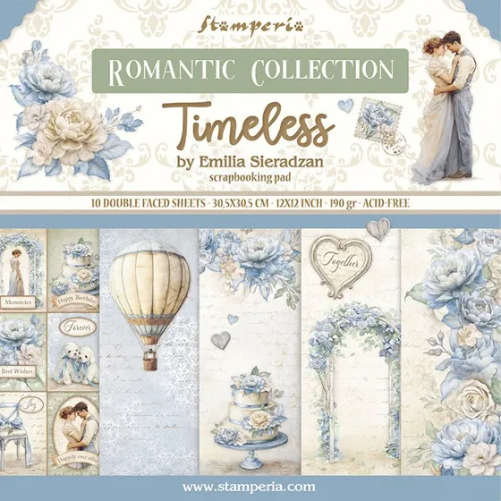 Stamperia Timeless Scrapbook-Block 30,5 x 30,5 cm