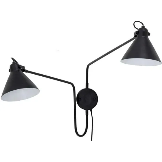 Bloomingville Felicity Wandleuchte Schwarz, 160 x 20 x 57 cm