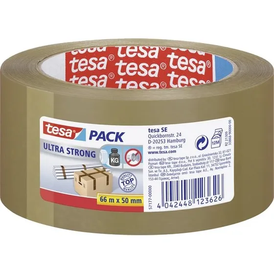 tesa® Packband tesapack® Ultra Strong 50 mm x 66 m Braun