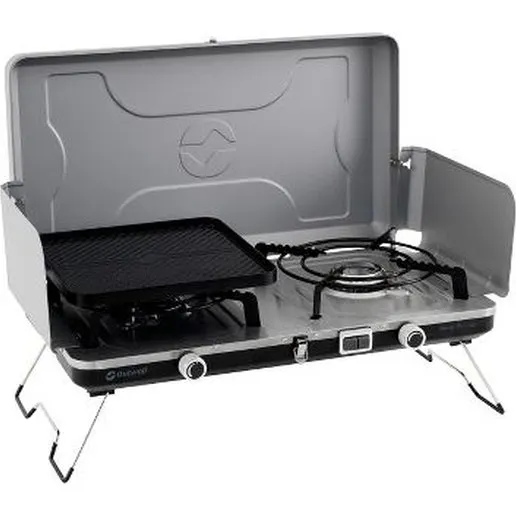 Outwell Merapi Pro Duo Deluxe 6000W Gaskocher silber/schwarz