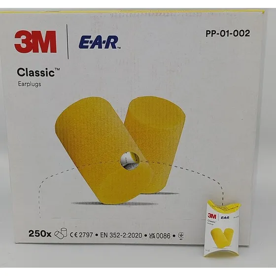 3M E-A-R Classic Gehörschutzstöpsel 28 dB, gelb, 250 Paar