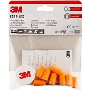 3M™ Gehörschutzstöpsel 1100, Weichschaum, 35 dB, Orange, 4 Paar
