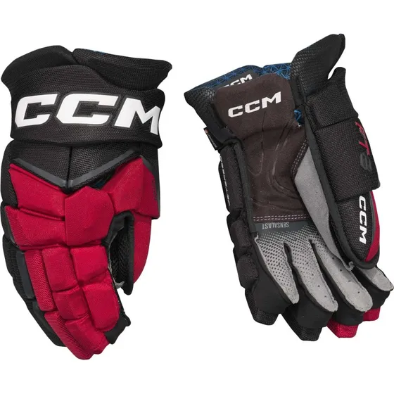 CCM Jetspeed FT8 SR Handschuhe Schwarz/Rot 15"