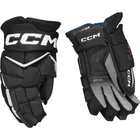 CCM Jetspeed FT8 Jr Handschuhe Schwarz/Weiß