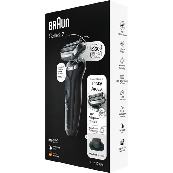 Braun Series 7 Rasierer 71-N1200s, Schwarz