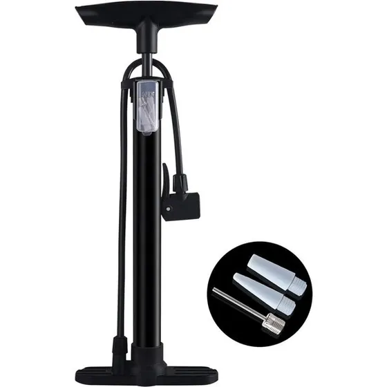 AluPump Pro 160 PSI Hochdruck-Fahrradpumpe mit Ballnadel