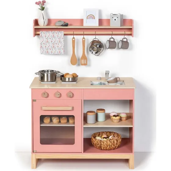 MUSTERKIND® Spielküche Magnolia altrosa/natur