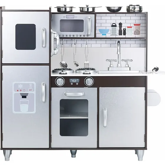 Playtastic Premium Kinder-Spielküche aus Holz mit Zubehör