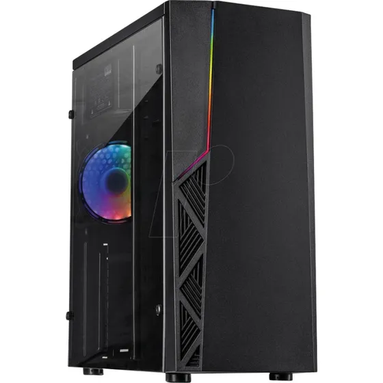 Inter-Tech B-02 RGB Tower-Gehäuse Schwarz