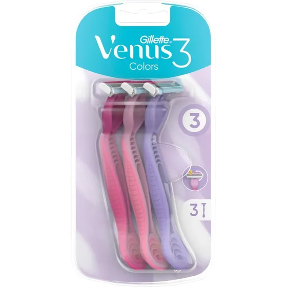 Gillette Venus 3 Colors Einwegrasierer, 3er-Pack